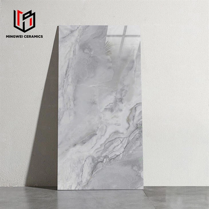 Sof kulrang yaltiroq keramik plitka